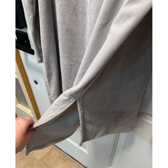 Women's Pure J. Jill Gray Velour Crushed Velvet V-Neck Long Sleeved Tunic Size L - Picture 7 of 11